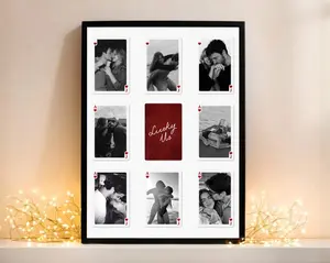 Custom Playing Card Couple Poster Template, Editable King & Queen Love Card Print, Personalized Romantic Wall Art, Unique Anniversary & Valentine’s Day Gift for Couples