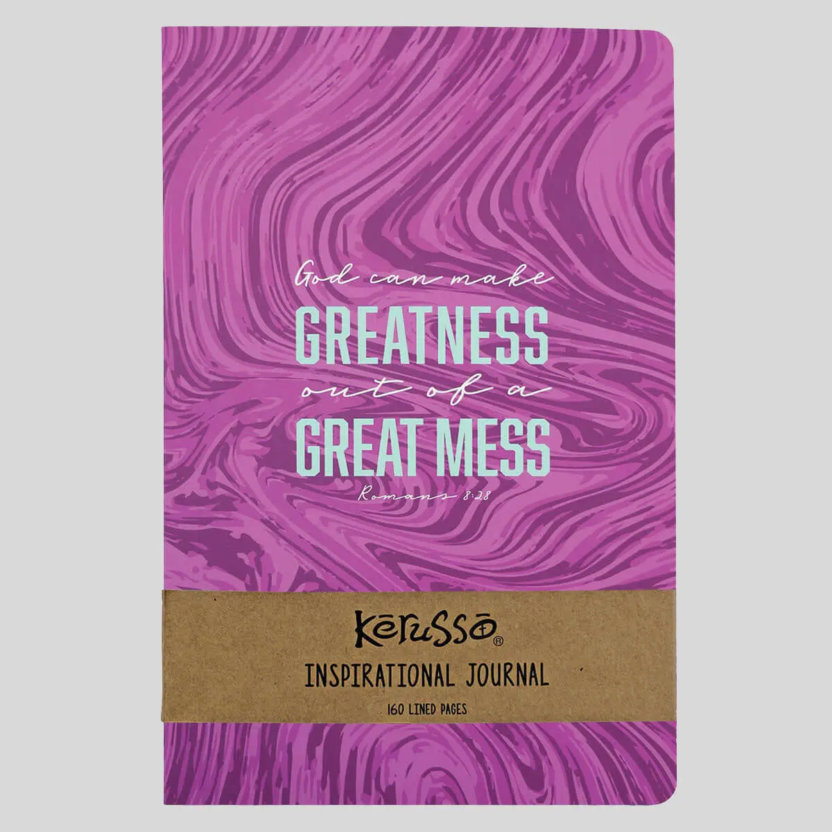 Kerusso Women's Flexible Paperback Journal, Great-Ness Themed, 160 Lined Pages, 8.44in x 5.5in x 0.06in, Ideal for Bible Study, Reflections, Office Stationery Notebook