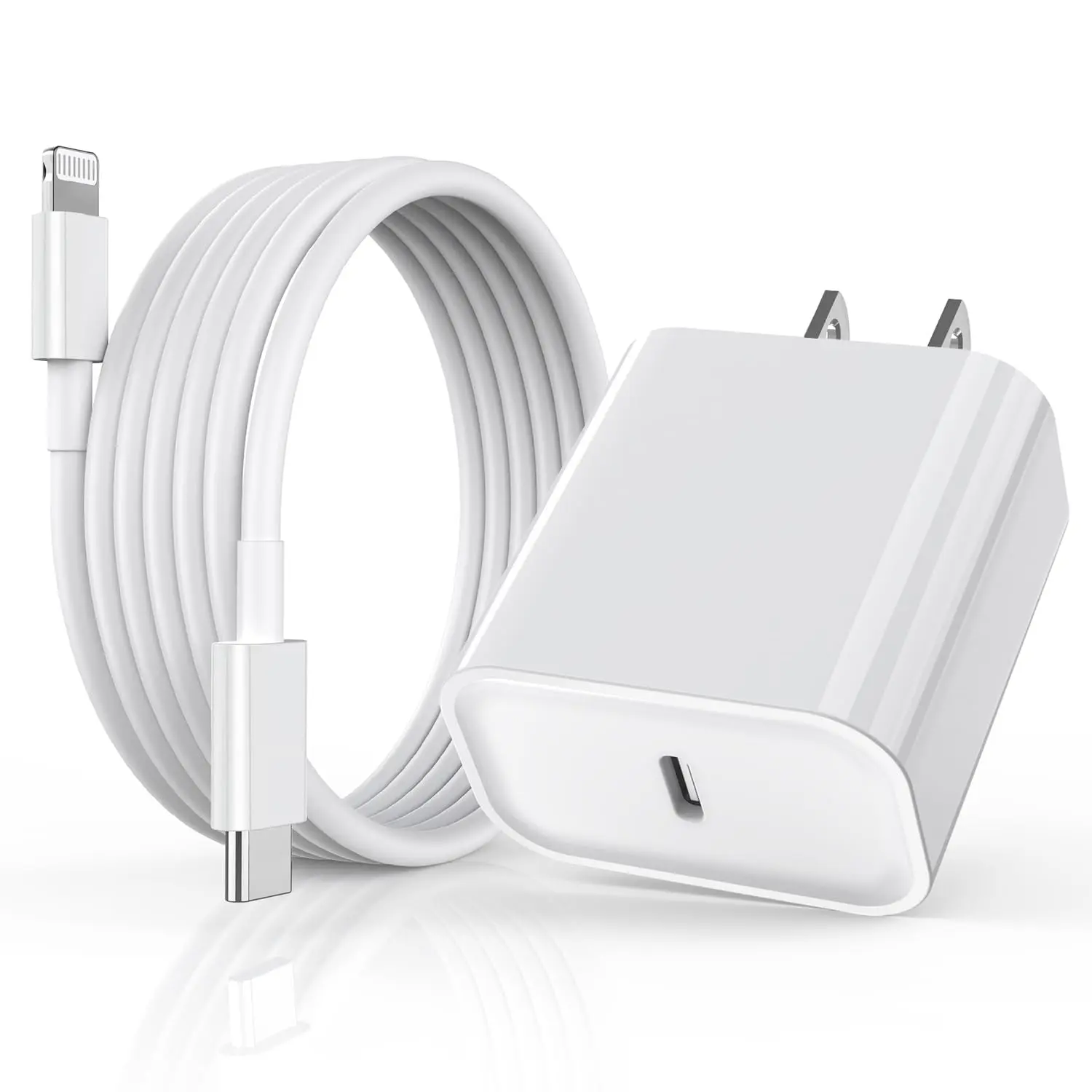 iPhone Fast Charger,6FT Extra Long Fast Charging USB C to Lightning Cable Cord with USB C iPhone Charger Block 20W PD Travel Plug for iPhone 14/Pro/Pro Max/Plus/13/12/11/Mini/Pro/XS/XR/SE 2022/8/iPad, Port, Protection