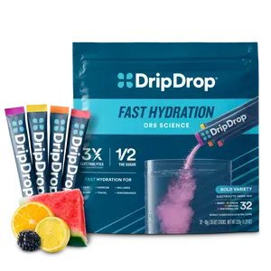 DripDrop Bold Variety Pack Electrolyte Powder, 8 oz sticks, 32 count