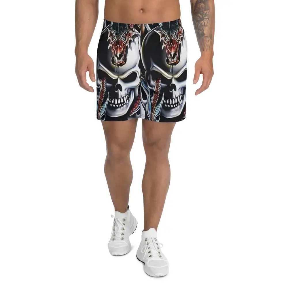 Dragon Skull Athletic Long Shorts