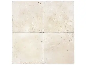6 X 6 In Ivory Tumbled Travertine