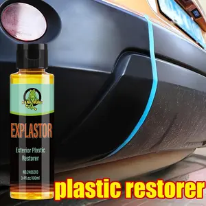 Car Plastic Restorer, Premium Coating Agent for Auto Plastic & Rubber, Exterior Repair, Refresh & Restoration, Shine Seal & Brighten, Automotive