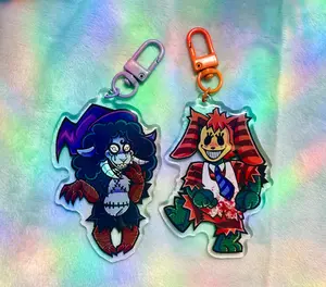 Pumpkin Rabbit & Witch Sheep | Walten Files Acrylic Keychain, Great For Daily Use Or As Thoughtful Little Gifts For Your Friends And Yourself