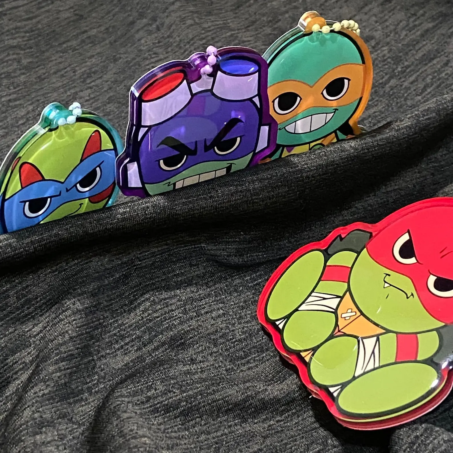 ROTTMNT Chibi Sitting Acrylic Keychains - Rise Inspired