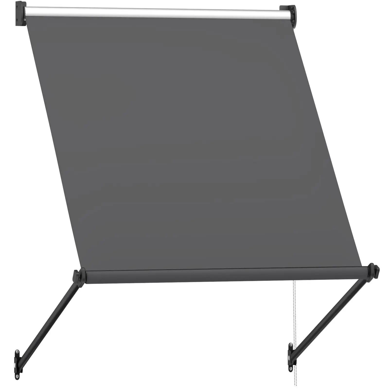 YODOLLA Retractable Awning, Manual Outdoor Awnings for Door Entrance, Sun Shade Canopy for Backyard, Porch, Patio, Window, Deck, Dark Grey