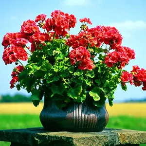 Mixed Geranium Seed Packets Heirloom Non GMO Double Blooms Easy Grow Heat Tolerant Flowers Attract Pollinators Perfect for Garden Beds Containers Indoor Outdoor Planting