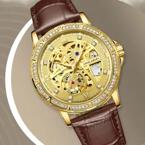 Luxury Swiss Automatic Watch: 44mm Golden-Toned Exterior | Exuding Grandeur, Elegance & Prestige | 30M Water-Resistant & Triple-Shield Durability | Commanding Presence for Boardrooms, Adventures & Galas | The Distinguished Gift for Husband, Father, Friend