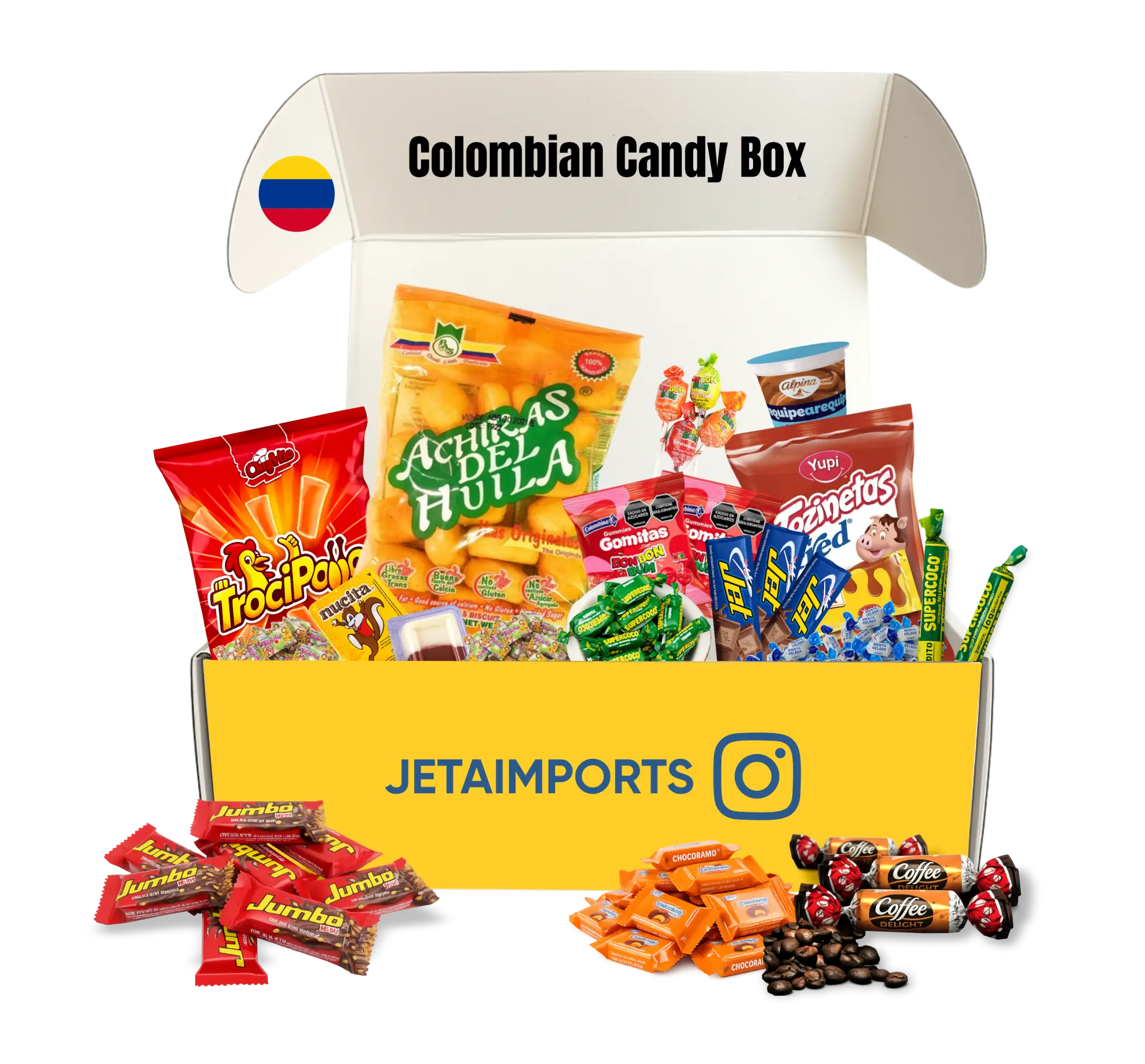 Colombian Mekato Candy Box Variety Pack – Over 30 Authentic Colombian Snacks & Sweets – Assorted Gift Box from Colombia – Perfect for Birthdays, Valentine’s, Special Events
