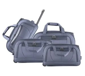 IZOD Carol Set of 4 Lightweight Rolling Duffels- 20/23/26/29"