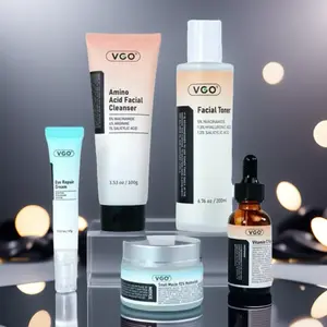 VGO Skin Care Kits - Includes Amino Acid Facial Cleanser, Facial Toner, Eye Repair Cream & Snail Mucin 92% Moisturizer by VGO