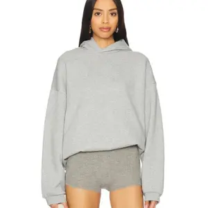 Light Heather Grey Fleece Hoodie FW24, Soft Unisex Casual Streetwear for Women Men, Side Pockets, Relaxed Drop-Shoulder Fit, Perfect for Fall Winter Daily Wear & Layering OG