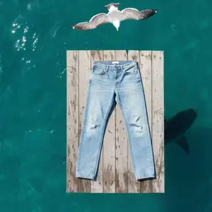 Vintage Wash Baggy Denim Jeans