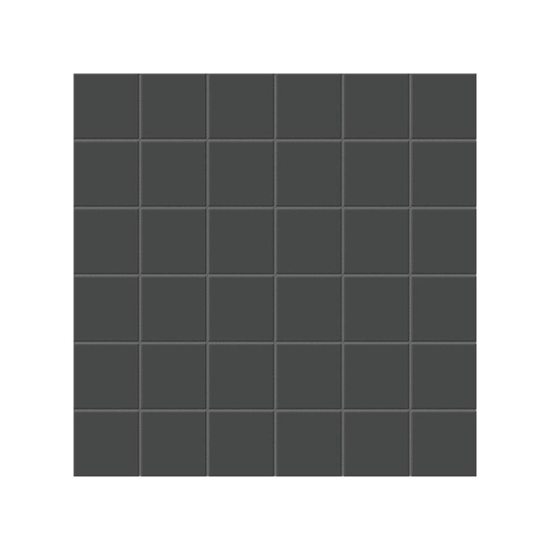 12 x 12 in. Soho Retro Black Matte Unglazed Porcelain Mosaic