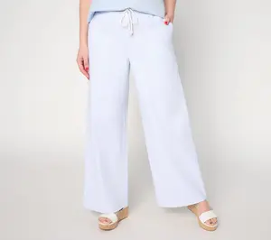 Peace Love World Petite Full Length Railraod Stripe Pants