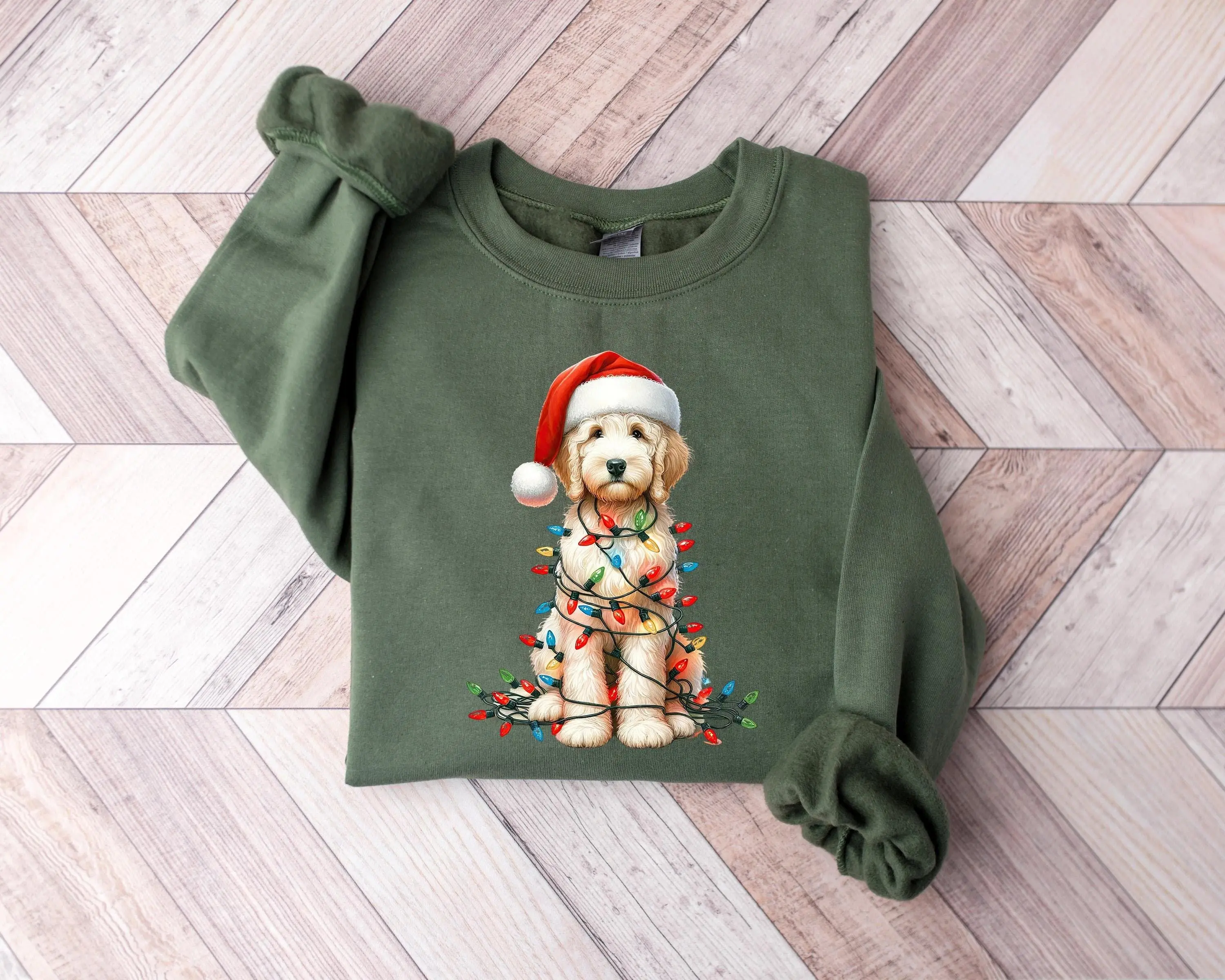 [Sale off up to 50%] Goldendoodle Christmas Shirt, Christmas Dog Sweatshirt, Christmas Goldendoodle Sweatshirt, Golden Doodle Shirt, Doodle Mom Dog Mom Gift, streetwear graphic tee