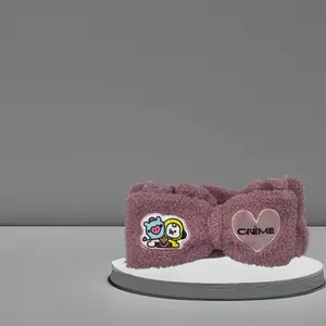 BT21 BABY Plush Spa Teddy Headband - Lavender Fluff