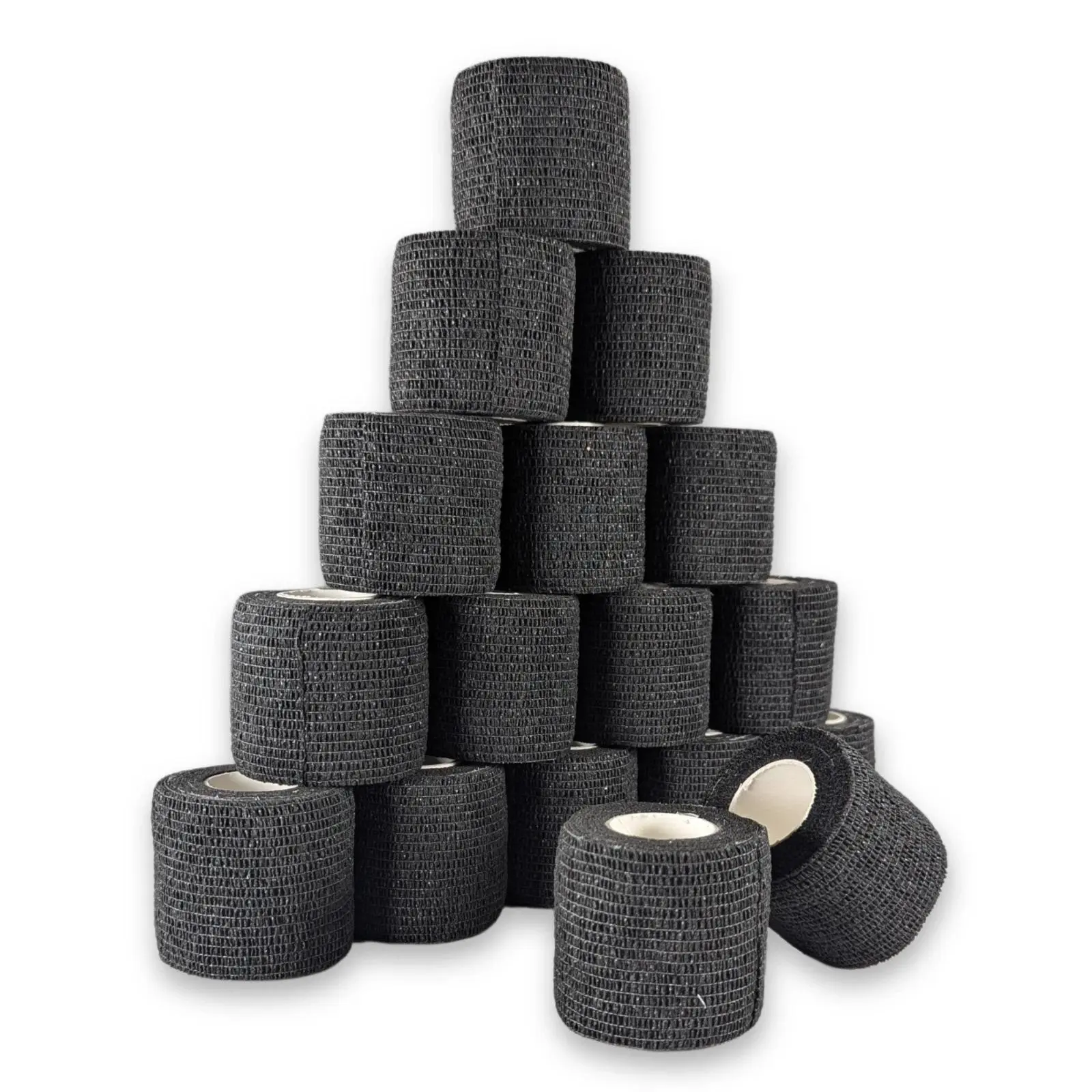 Bulk 24-Rolls Self Adhesive Elastic Bandage Wrap Kit - Vet & Medical Tape (2 In x 5 Yds) for First Aid, Self Adhesive Tape Plasters & Dressing Supplies