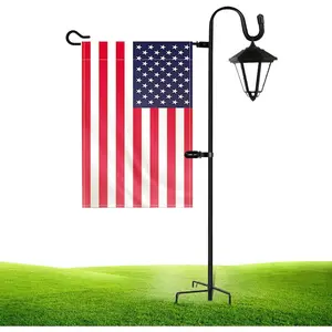 Garden Flag Holder Stand and Shepherd Hook, 36 Inches with 1/2 Inch Thick Heavy Duty Garden Flag Stand, Rust Resistant Yard Flag Pole Holder for Flag, Lights(Without Solar Lights)......
