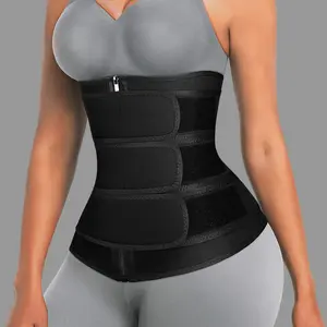 Women's Sports Waist Trainer Belt, Zipper Velcro Waist Cincher, Fitness Training Belt, Abdominal Shaper, Waist Trainer, Workout Waistband, Sporty Waist Slimmer