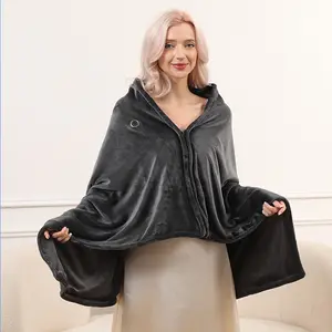 USB Heated Blanket (Without Power Bank), Portable Heated Shawl, 3 Heat Settings Shawl, Softnees Heating Blanket for Car Office Home Travel (150 * 50cm) Personalized Miss Rachel Throw heating  blankets