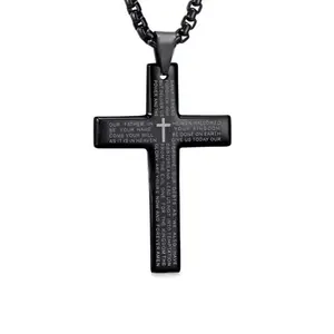 Personalized electroplated cross necklace made of inferior titanium steel Cross Necklaces men's pendant vintage style