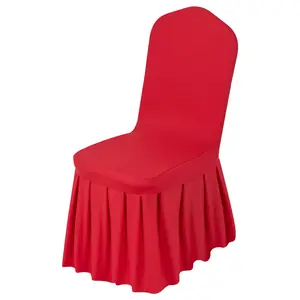30 Pcs Red Chair Covers Set - Polyester Spandex Stretch Slipcovers For Wedding, Party, Banquet Dining Chairs With Flat-Front Design, Fits Chairs Measures Up To 20.08 X 17.72 X 37.4 Inches, Durable Easy-Care Fabric