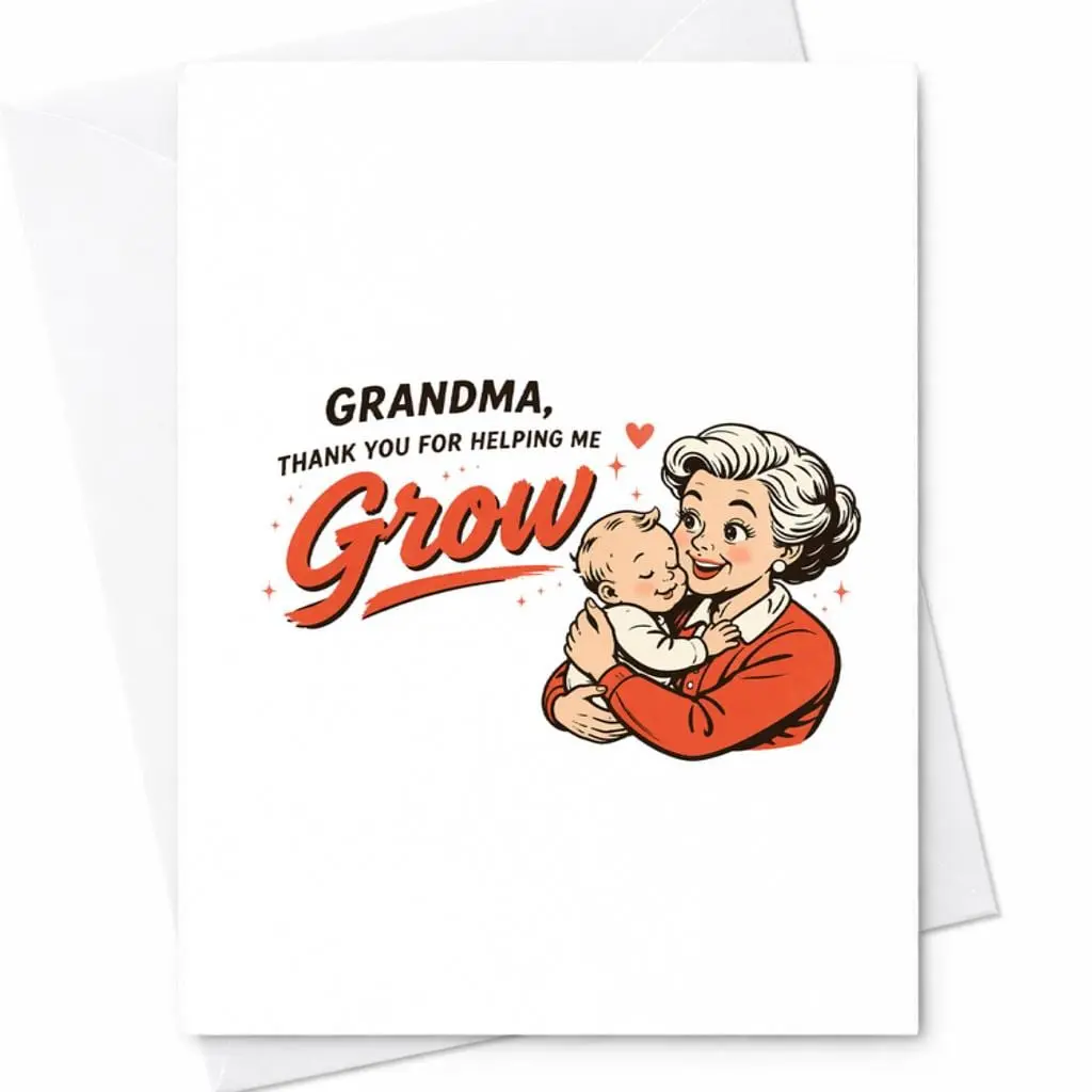 Grandma Thank You For Helping Me Grow