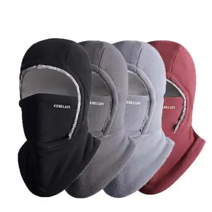 Winter Warmth 2 in 1 Hat & Face Mask Windproof, Thick Fleece Lining for Cycling, Running, Skiing, Machine Washable, Multicolor