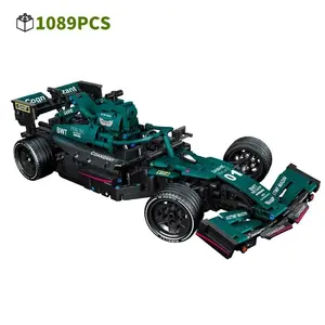 F1 Formula Racing Car Building Blocks, 1 Box 1:12 Scale Racing Car Model Building Blocks, Creative Desktop Ornament, Birthday & Holiday Gift