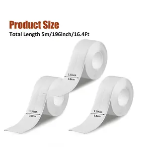 Seam Sealer, beautifies household edges and corners, waterproof self-adhesive sealing strip, 1.5 inches × 16.4 feet, mold-resistant joint filler strip, suitable for bathrooms, kitchens, sinks, and bathtubs