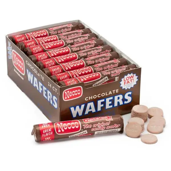 Necco Wafers Candy Rolls - Chocolate Flavor: 24-Piece Box Necco Wafers Candy Rolls - Chocolate Flavor: 24-Piece Box