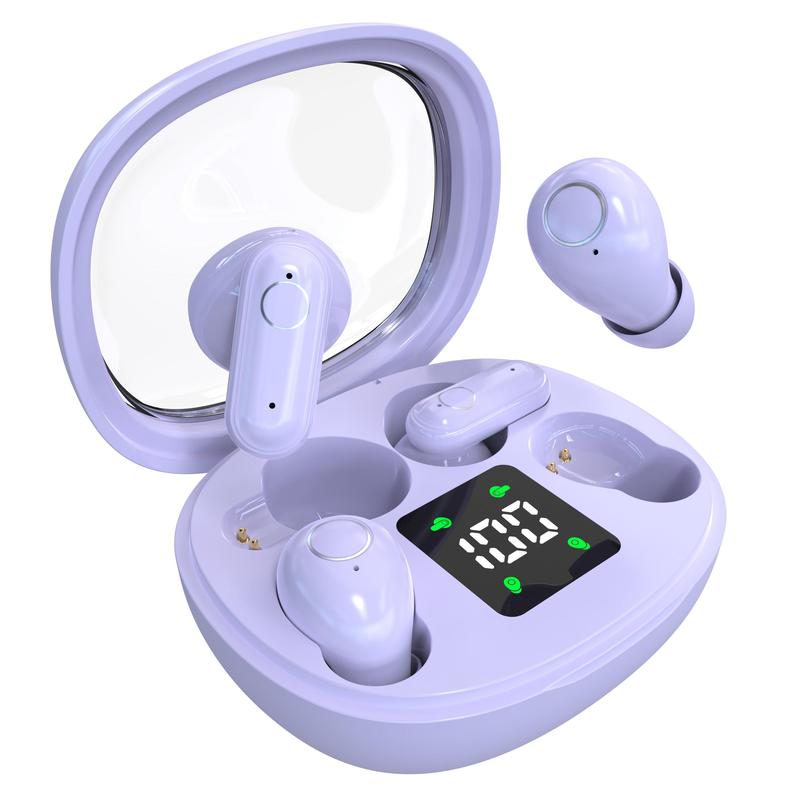 Wireless Bluetooth Headphones Tiny Size Invisible Earbuds Waterproof Headsets With Mic Sleep and Sports Earphones Set 2 Pairs Mini Short Handle Design for Work Sport Sleeping comfortable