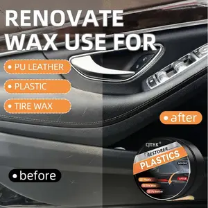 Car Plastic Restorer Back To Black Universal Plastic Rubber Polish Paste Leather Panel Renewal Anti-Aging & Anti-Fade Scratch Repair Coating Agent Car Detailing Products Car Detailing Accessories