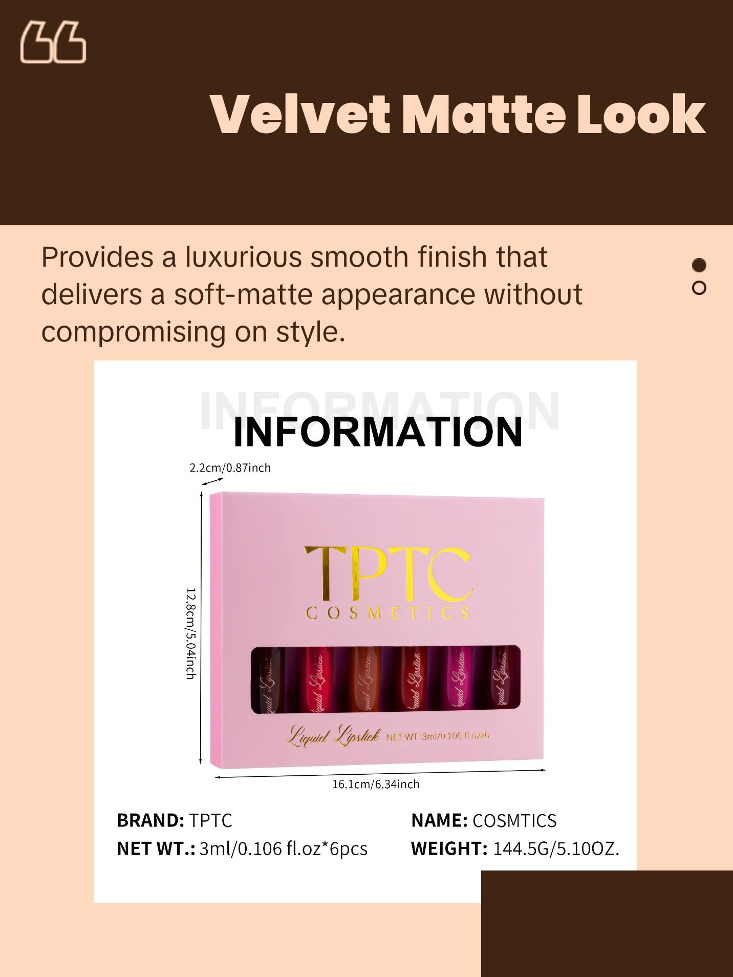 Velvet Matte Long Wear Lip Glaze Set – Hydrating Non-Stick Liquid Lip Gloss, Buildable Mixed Color System, Flatters All Skin Tones – Ideal Mother's Day Gift