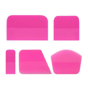 5pcs Car PPF Squeegee TPU Rubber Scraper Anti-Scratch for PPF Film Vinyl Wrap Window Tint Tool Windshield Cleaning Kit