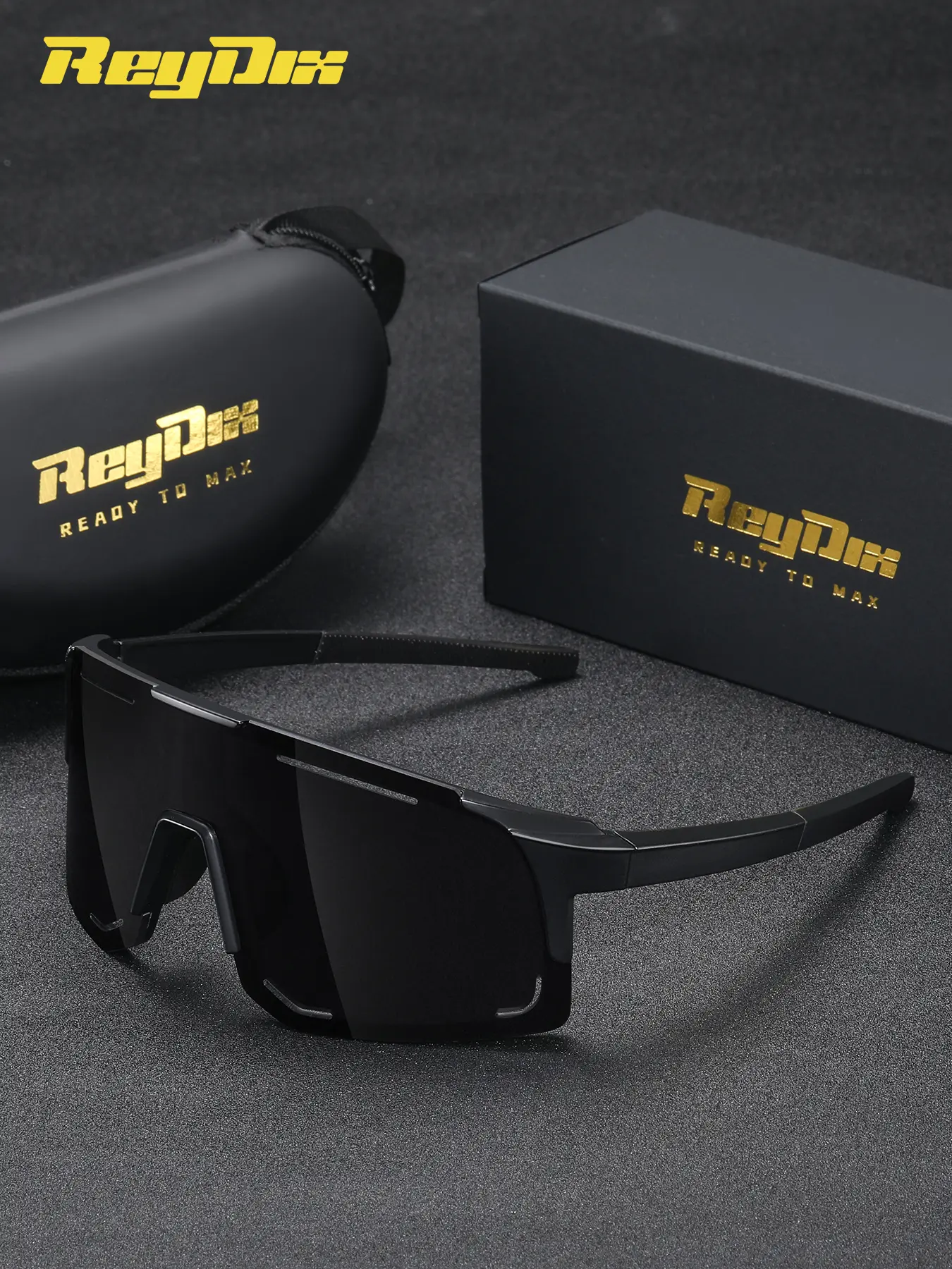 ReyDix 1 Piece Unisex Half Frame Sunglasses， High Definition Square Frame Sunglasses UV400， Distinctive design, Trendy Sunglasses, Flat Top Sunglasses, Sun Protective Sunglasses, Summer Sunglasses