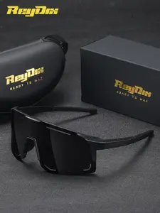 ReyDix 1 Piece Unisex Half Frame Sunglasses， High Definition Square Frame Sunglasses UV400， Distinctive design, Trendy Sunglasses