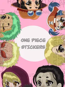 One Piece Vinyl Peeker Stickers