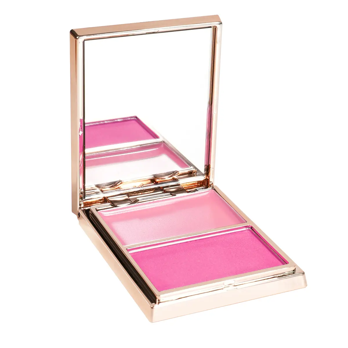 Matte Rose Silky Compact -Double-Take Cream & Powder Blush Duo for Radiant Glow & Buildable Blendable Formula