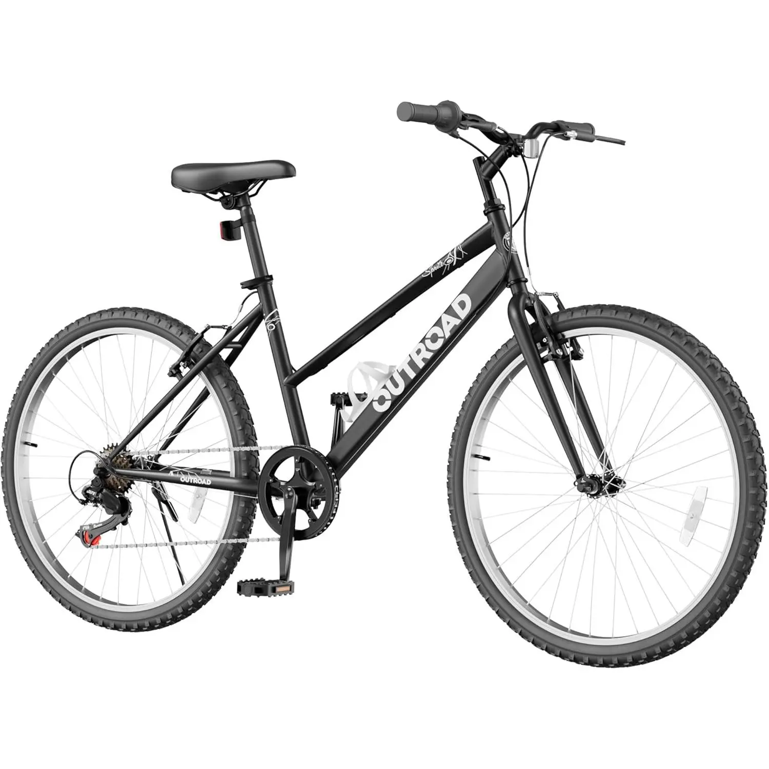Outroad Beach Cruiser Bike for Adult and Men Bikes, 26 inch Commuter Bicycle with 7 Speed,Dual V-Brakes and Adjustable Seat for Cruiser Bikes (Black, White, Pink, Green, Blue, Purple)