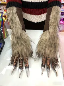 Werewolf Mask Claws Set Halloween Cos Terror Costume Prop Party Makeup Ball Realistic Werewolf Headpiece
