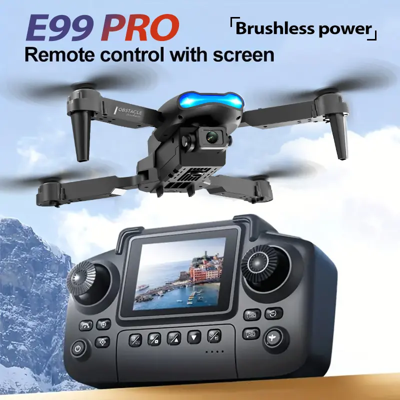 E99 PRO Brushless Power Drone with Remote Control and Screen for Enhanced Flight Experience