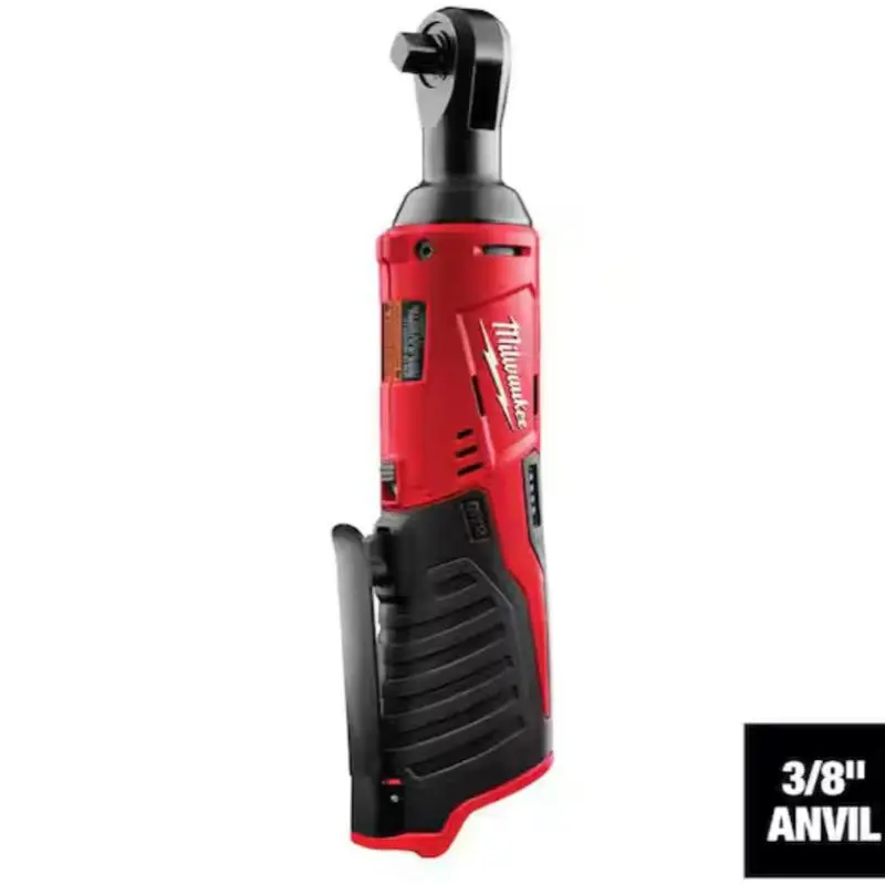 Milwaukee M12 12V Lithium-Ion Cordless 3/8" Drive Ratchet - Compact Tool-Only (No Accessories) - Ideal for Mechanics, DIY Projects, Tight Spaces