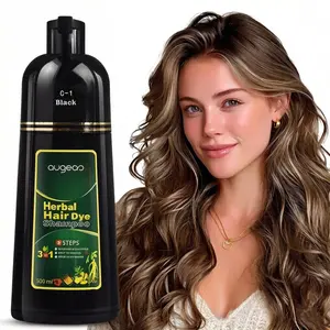 Light Brown Hair Dye Shampoo for 100% Gray Coverage, Natural Herbal 3 IN 1 Formula Hair Color Shampoo, Semi-Permanent Color for Women & Men, Nourishes with Botanicals, Ammonia & Paraben Free