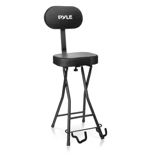 Adjustable Guitar Seat with Stand, Padded Cradles, 300 lbs Capacity