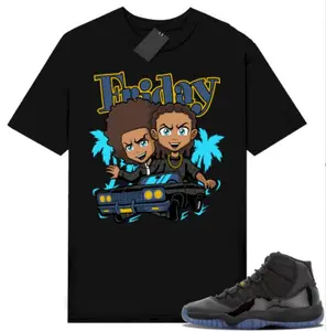 Men's Classic Seamless Plain Short-Sleeve Cotton T-Shirt - Gamma Blue 11s Sneaker Match, Black Friday Parody, Unisex Streetwear Top