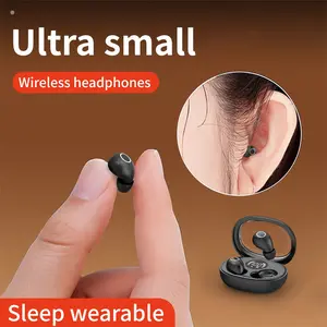 Sleep earbuds designed for side sleepers; small, discreet wireless Bluetooth earbuds with high‑definition sound quality and ANC noise cancellation; suitable for smaller ears; compact, discreet work earbuds. mini invisible headphone blocking