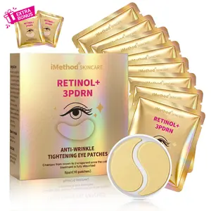 【8Pair+Free Gift 2Pair】iMethod Retinol + 3PDRN Anti-Wrinkle Eye Patches – Hydrating Under Eye Mask for Dark Circles, Puffiness & Fine Lines | Collagen Firming Eye Treatment