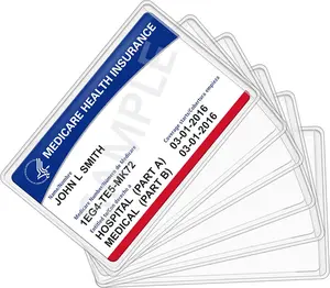 16 Pack Medicare Card Holder Protector Sleeves, Social Security Protector, 12 Mil Clear Waterproof Card Holder for Credit, Business Card